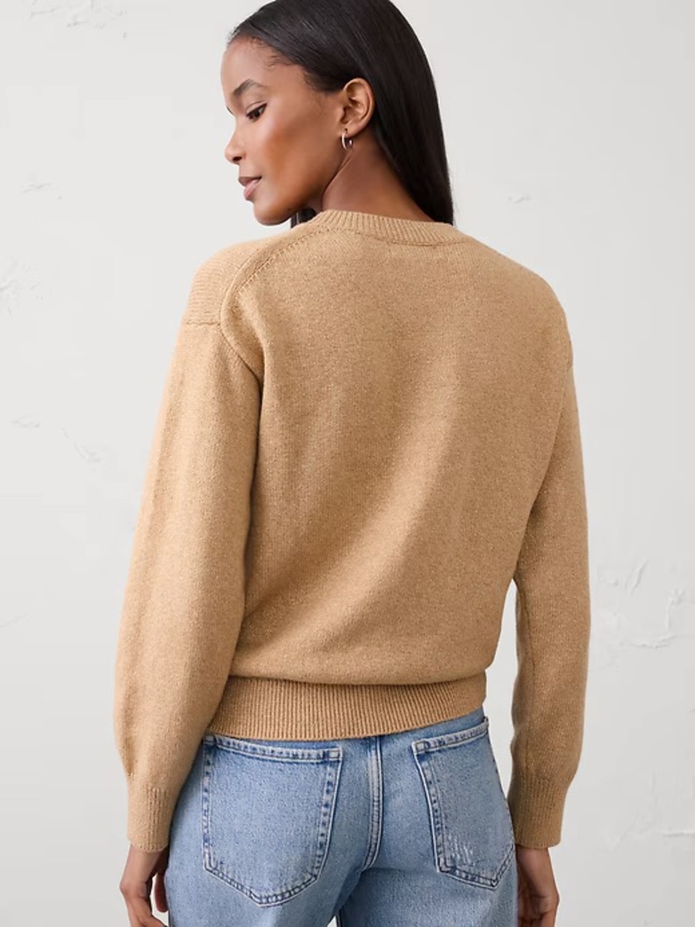 Banana Republic Women's Crewneck Sweater in Camel